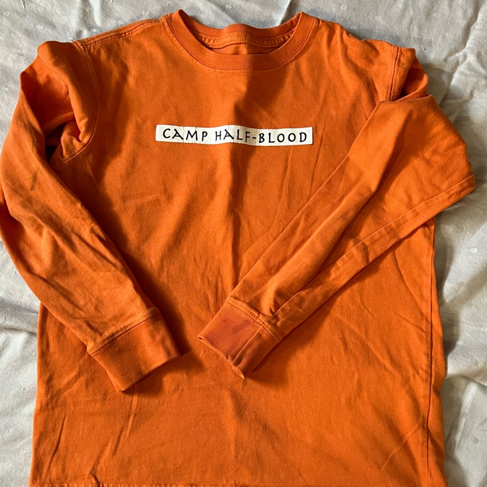 EUC Lands End / orange, long sleeve Half Blood size sm(7-8)